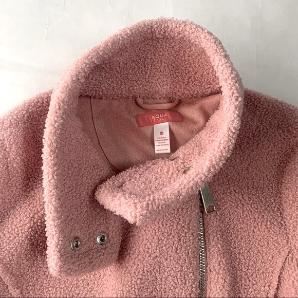 Nordstrom pink girls boucle jacket with zippers - Picture 4 of 5